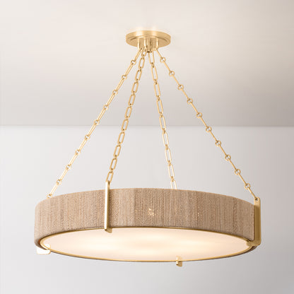 Hudson Valley Quebec 6-Light Chandelier Gold Leaf detail view 2