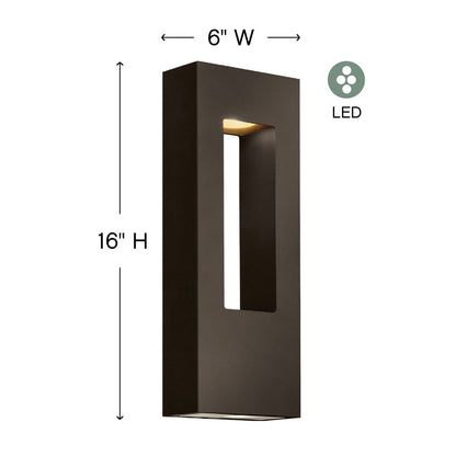 Hinkley Atlantis Outdoor Wall Mount Lantern Bronze