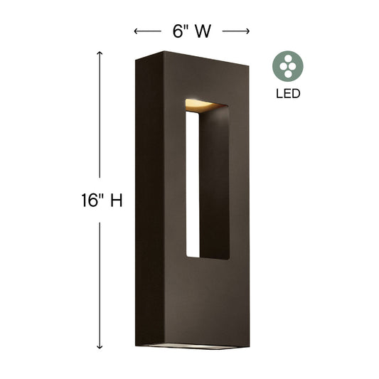 Hinkley Atlantis Outdoor Wall Mount Lantern Bronze