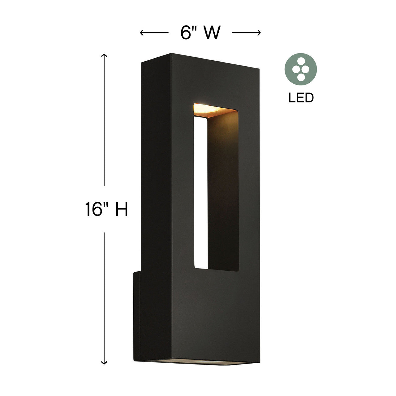 Hinkley Atlantis LED Medium Wall Mount Lantern Aluminum, Silver, Titanium