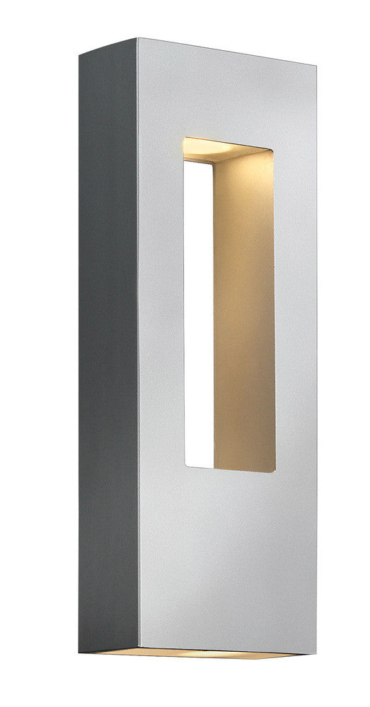 Hinkley Atlantis LED Medium Wall Mount Lantern Aluminum, Silver, Titanium