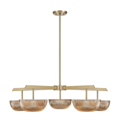 Savoy House Hubbard 5-Light LED Chandelier - Noble Brass