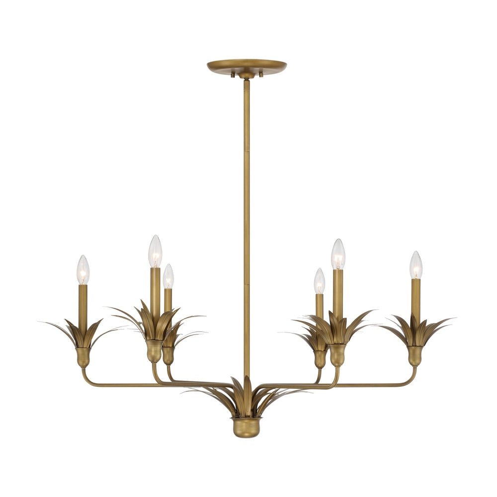 Savoy House Strathmore 6-Light Chandelier - Antique Patina