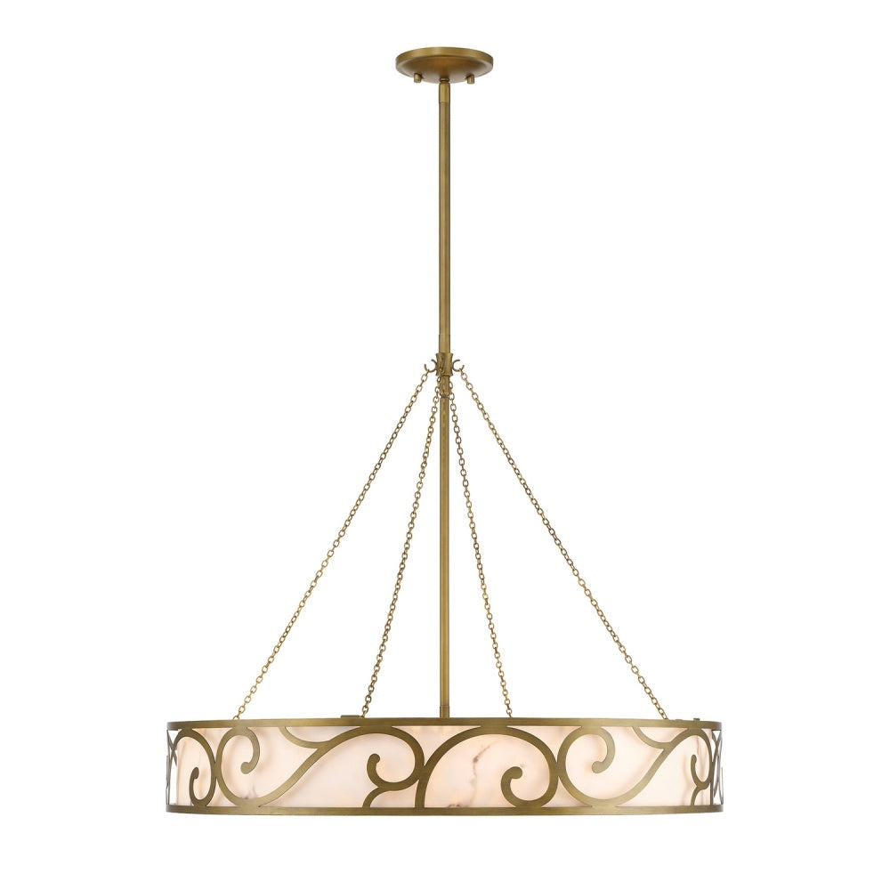 Savoy House Halstead 8-Light Chandelier - Antique Patina