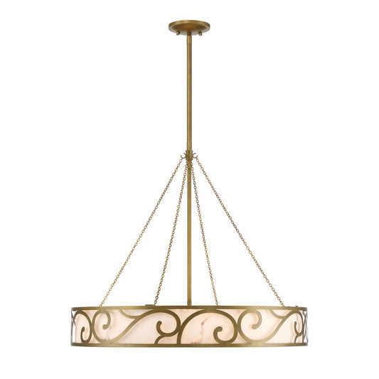 Savoy House Halstead 8-Light Chandelier - Antique Patina