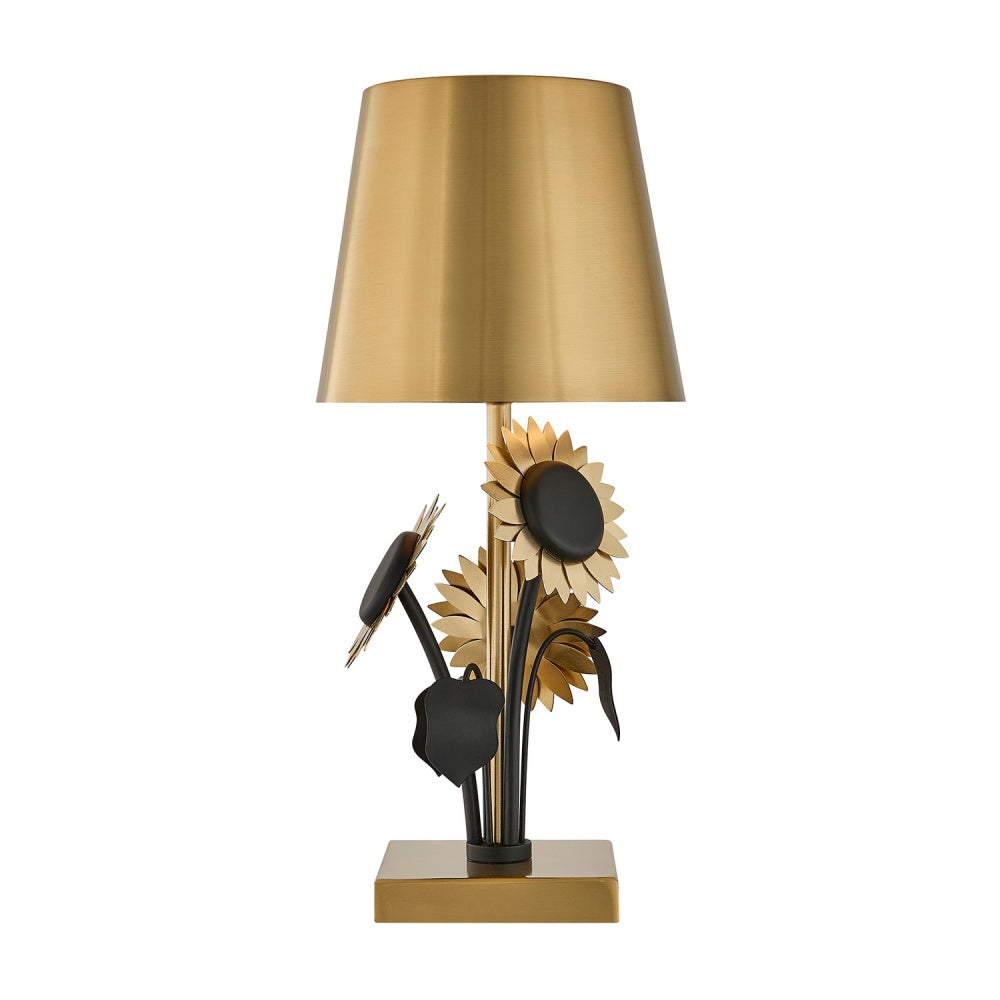 Savoy House Posey 1-Light Rechargable Table Lamp - Brass and Black