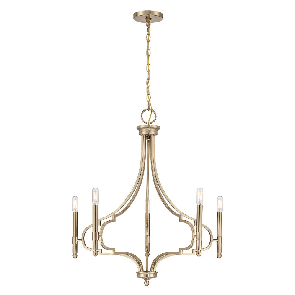 Savoy House Woodlawn 5-Light Chandelier - Noble Brass
