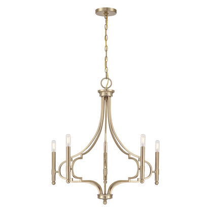 Savoy House Woodlawn 5-Light Chandelier - Noble Brass