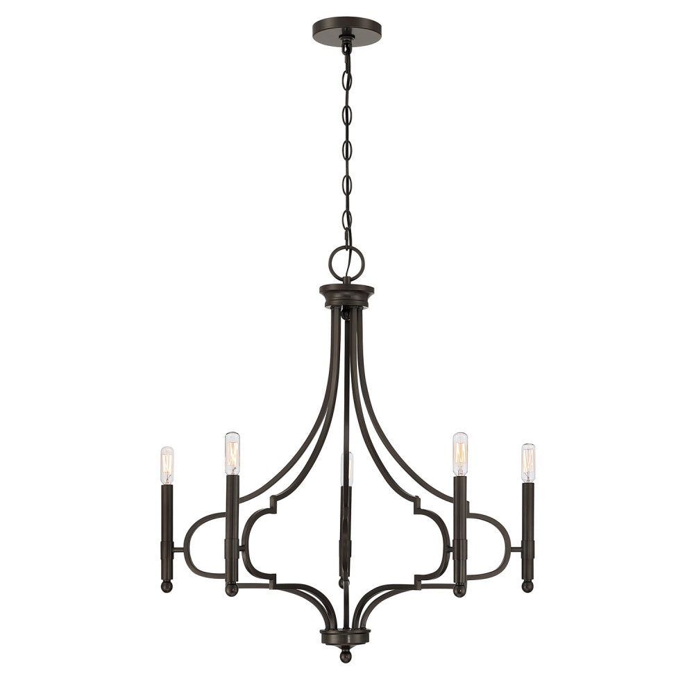 Savoy House Woodlawn 5-Light Chandelier - Mediterranean Bronze