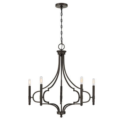 Savoy House Woodlawn 5-Light Chandelier - Mediterranean Bronze