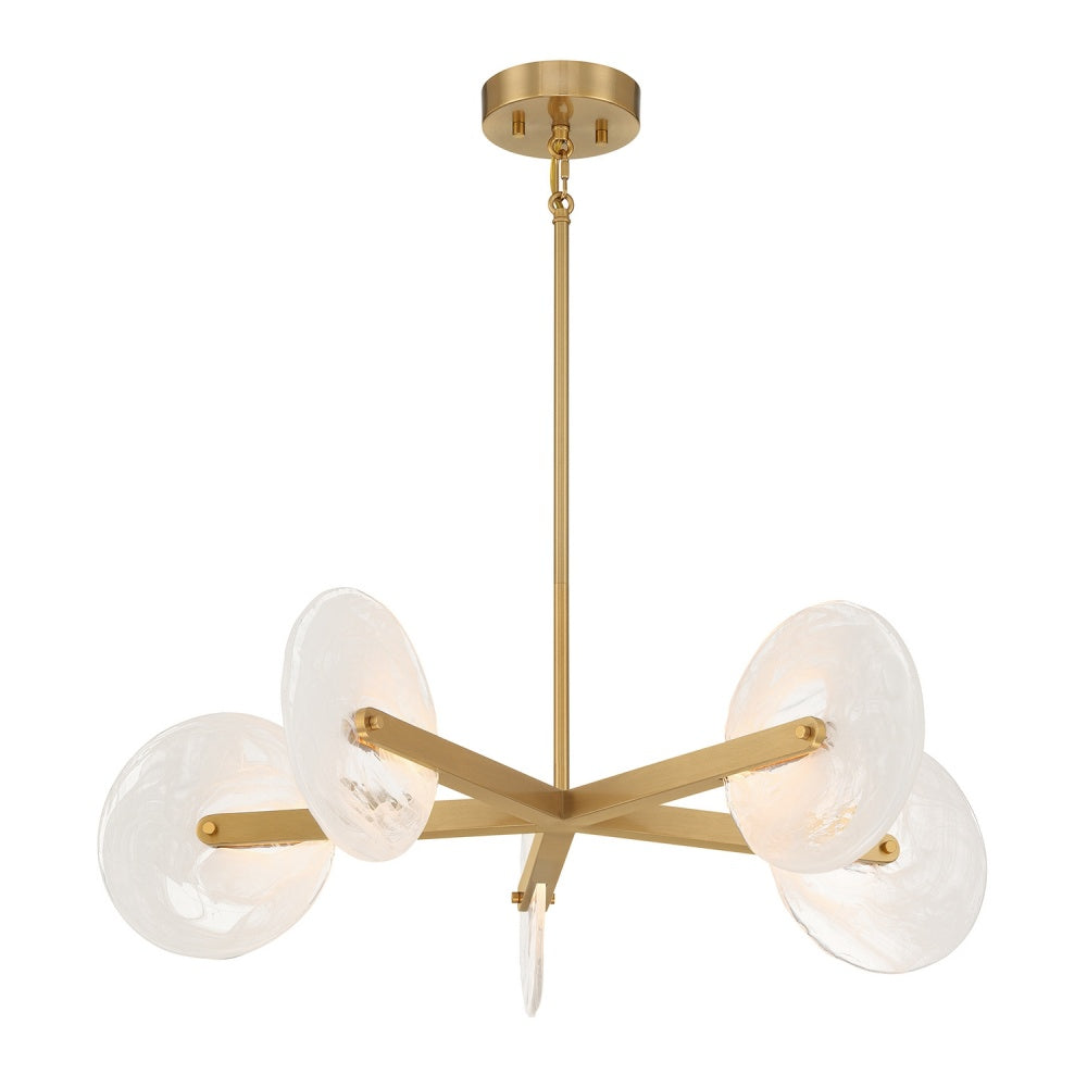 Savoy House Ainslie 5-Light LED Chandelier - Warm Brass