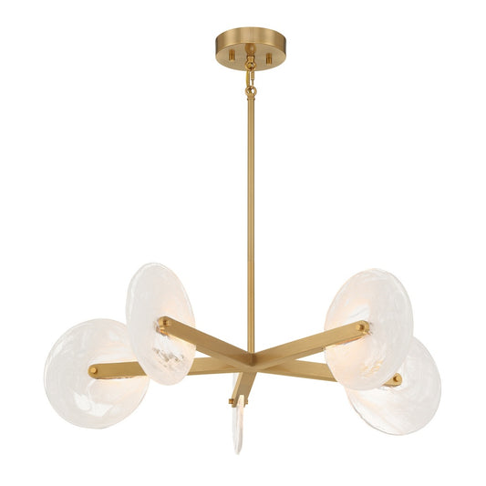 Savoy House Ainslie 5-Light LED Chandelier - Warm Brass