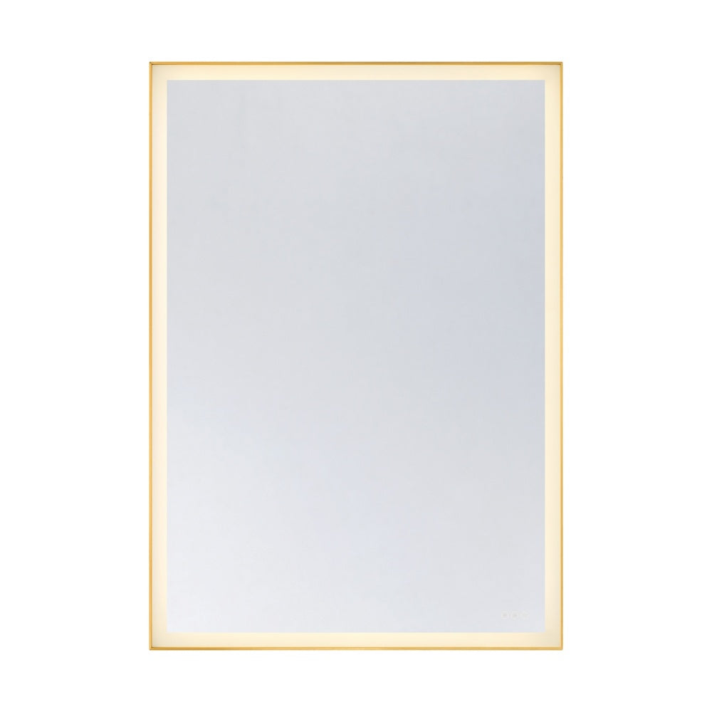 Savoy House Paulding 42" x 60" LED Rectangle Frontlit Mirror with Gold Frame - Gold
