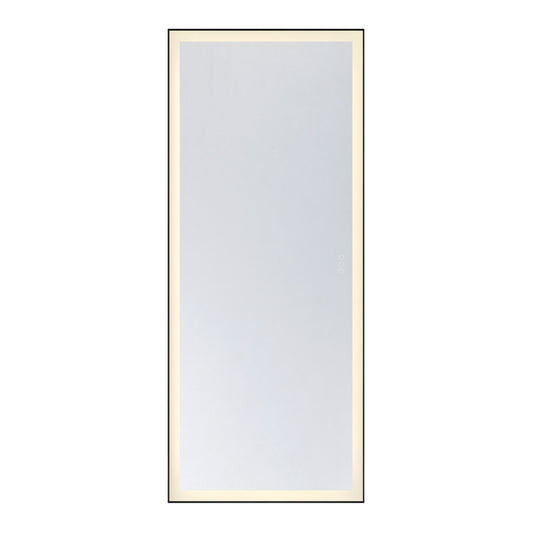 Savoy House Paulding 30" x 72" LED Rectangle Frontlit Mirror with Black Frame - Black