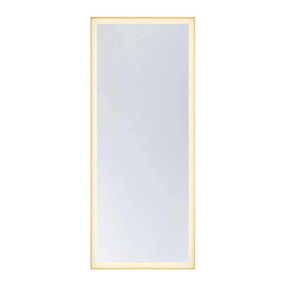 Savoy House Paulding 30" x 72" LED Rectangle Frontlit Mirror with Gold Frame - Gold