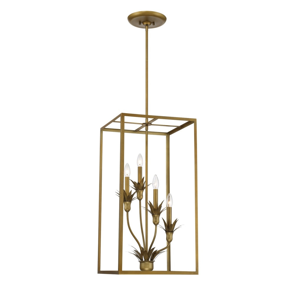 Savoy House Strathmore 4-Light Pendant - Antique Patina