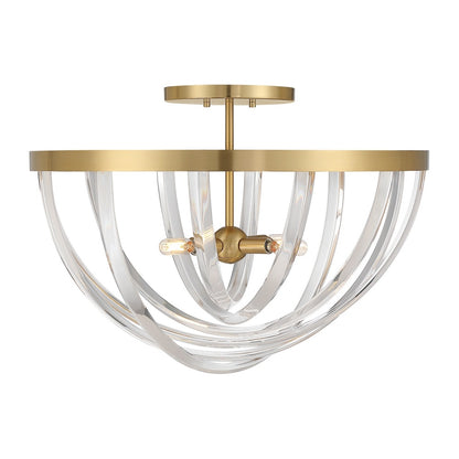 Savoy House Jennings 4-Light Semi-Flush - Warm Brass