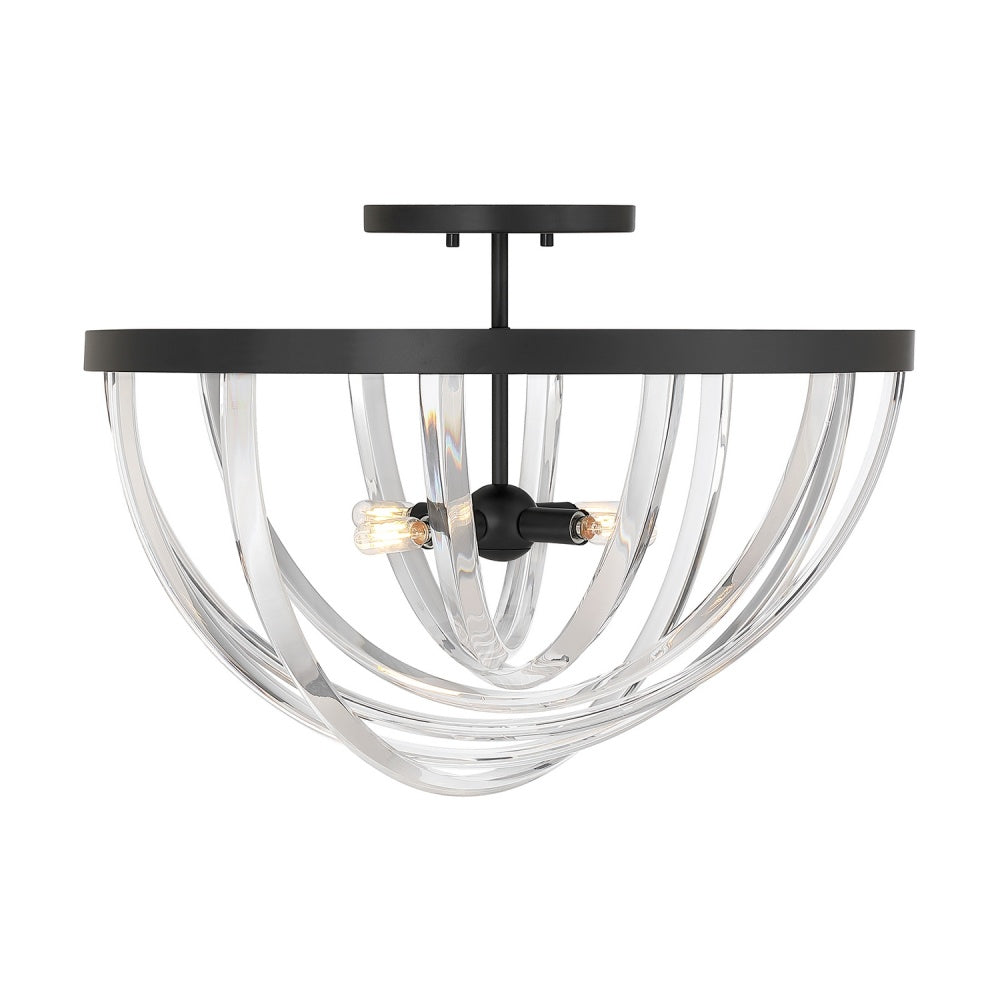 Savoy House Jennings 4-Light Semi-Flush - Matte Black