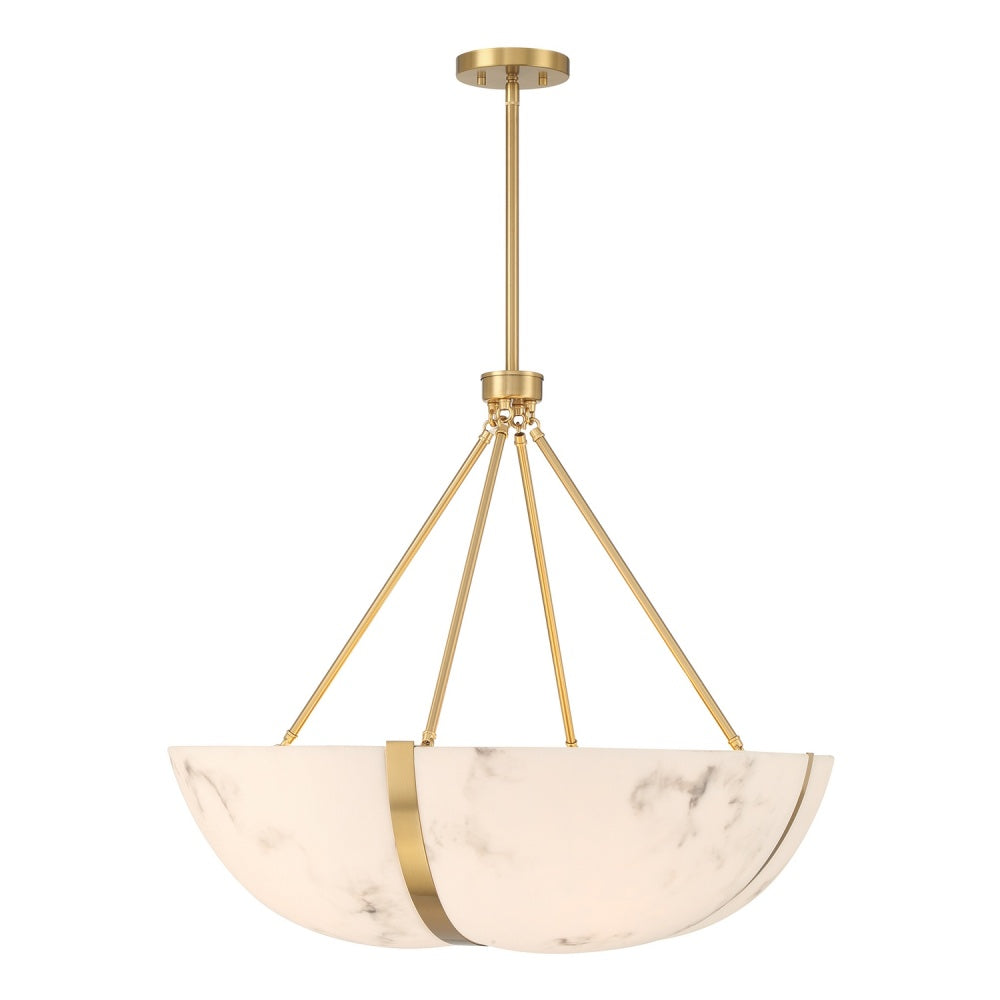 Savoy House Chalfont 4-Light Pendant - Warm Brass