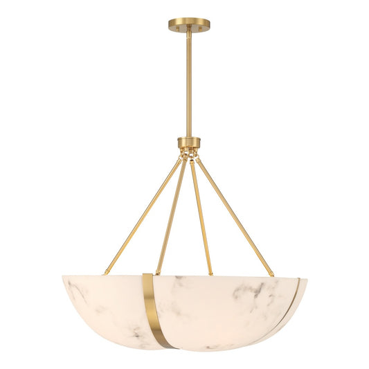 Savoy House Chalfont 4-Light Pendant - Warm Brass