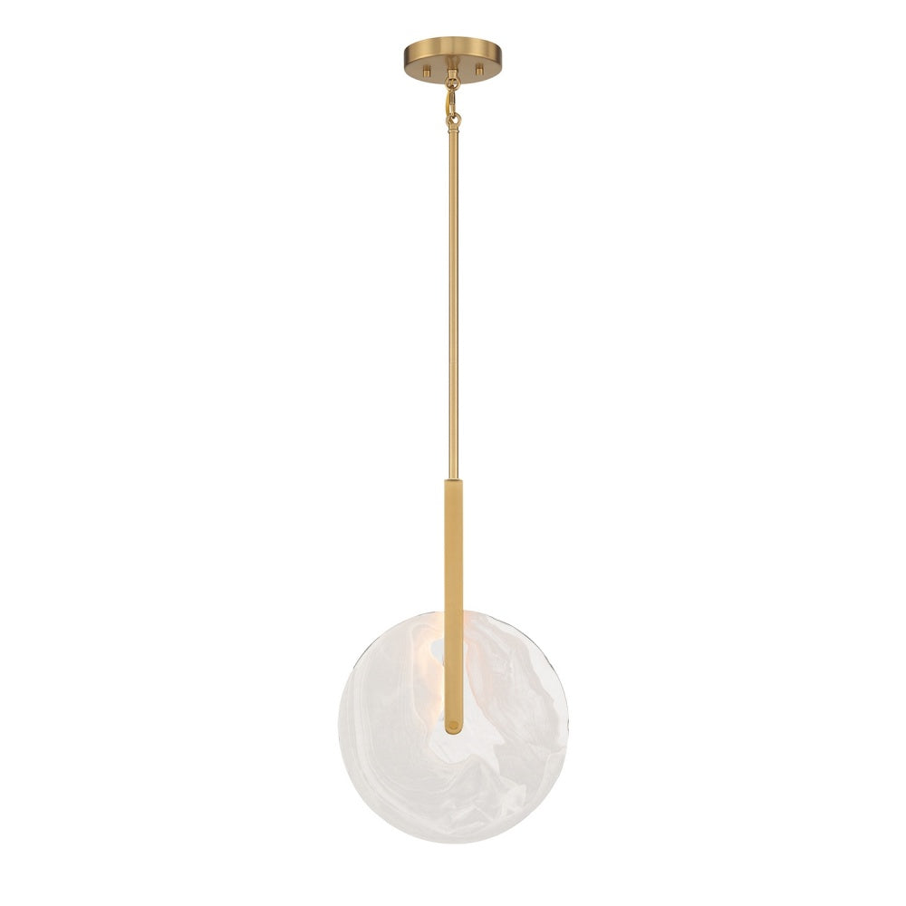 Savoy House Ainslie 1-Light LED Pendant - Warm Brass