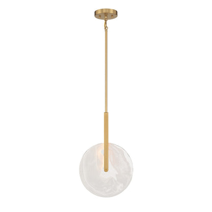 Savoy House Ainslie 1-Light LED Pendant - Warm Brass