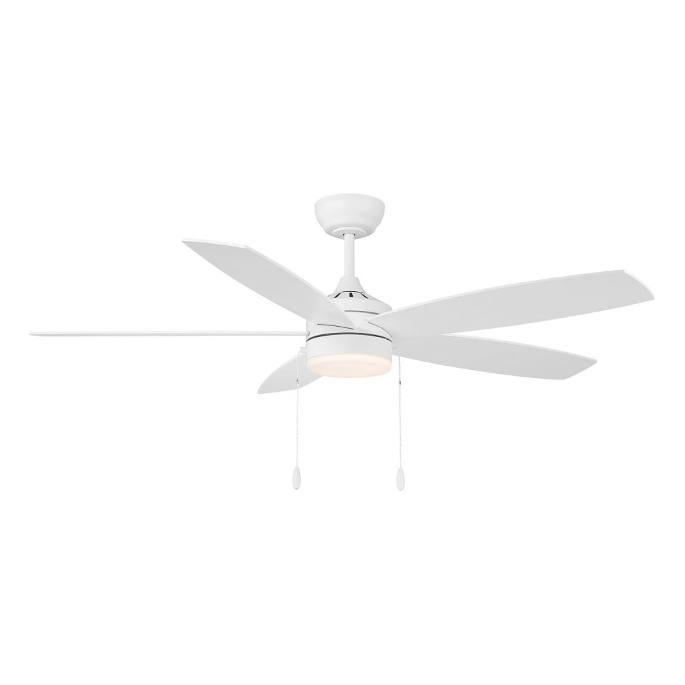 Savoy House 52" LED Ceiling Fan with Opal Glass Light Kit - White