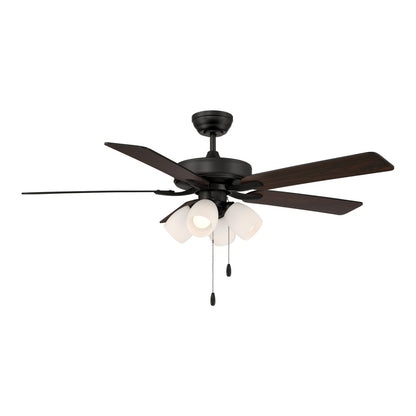 Savoy House 52" Ceiling Fan, 12.63"H - Matte Black
