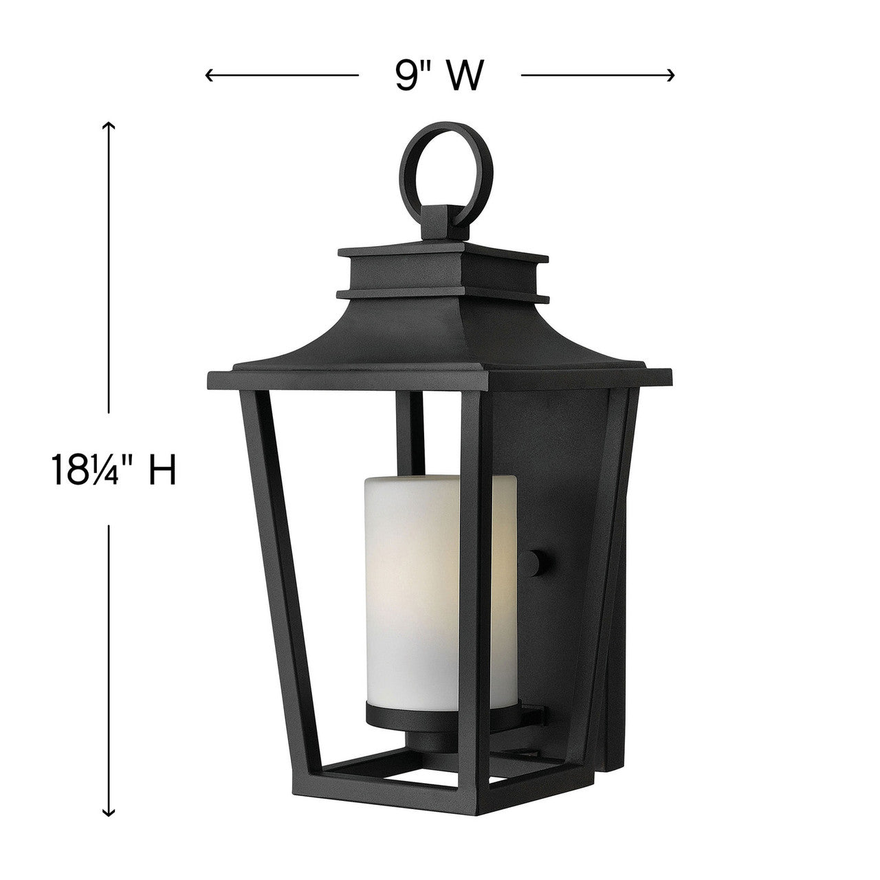 Hinkley Sullivan Outdoor Wall Mount Lantern Black