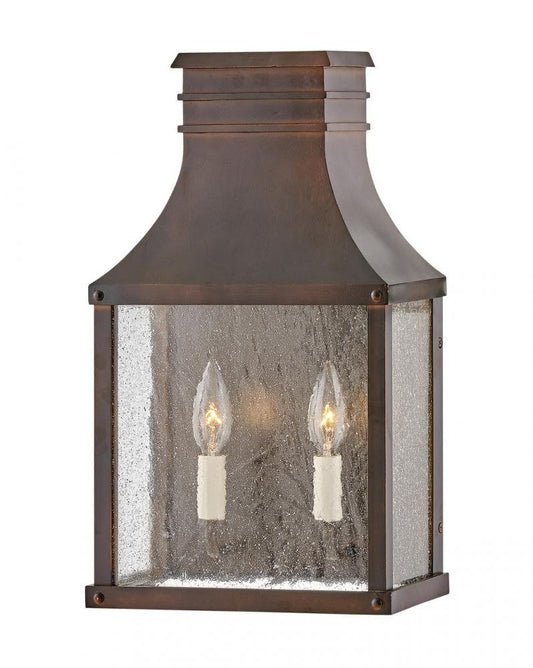Hinkley Beacon Hill Medium Wall Mount Lantern Aluminum, Blackened Copper