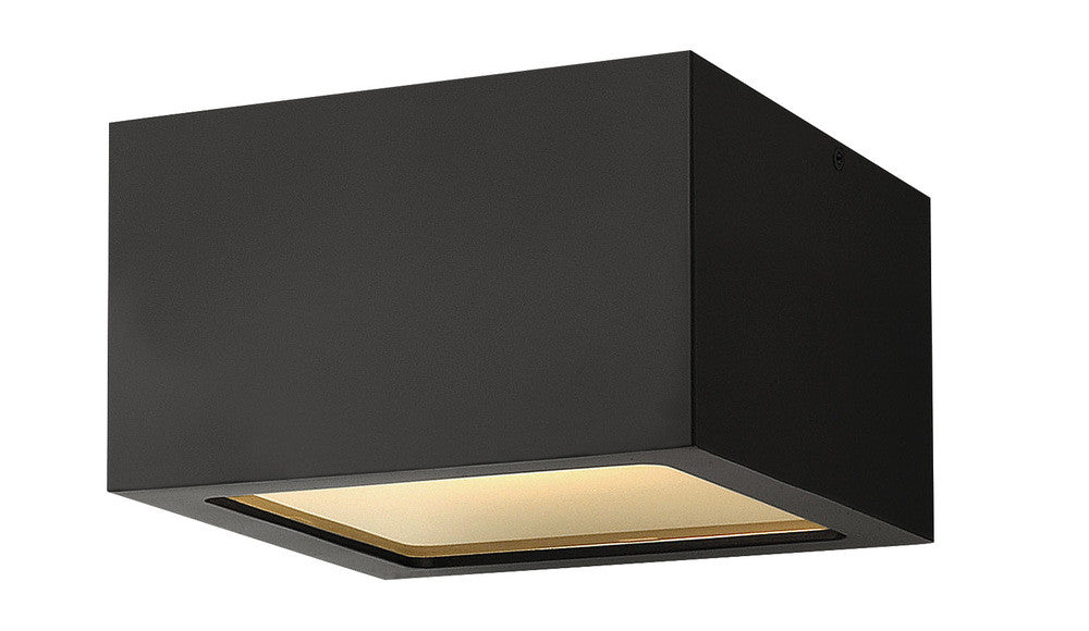 Hinkley Kube LED Outdoor Flush Mount Satin Black