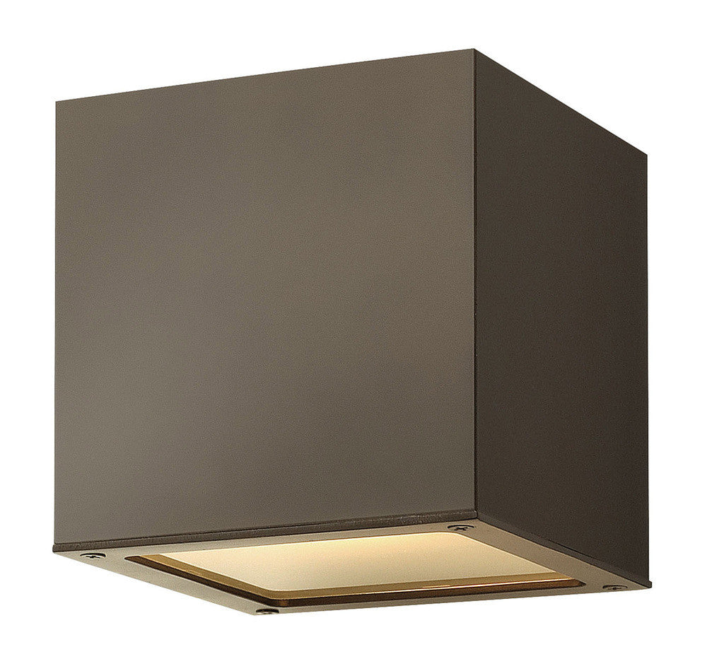 Hinkley Kube LED Outdoor Wall Mount Lantern Bronze