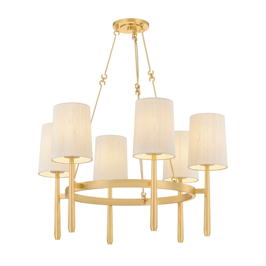 Hudson Valley Bridgeton 6-Light Chandelier Aged Brass
