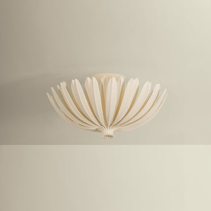 Hudson Valley Whitfield 3-Light Semi-Flush Mount Cream Plaster detail view 1