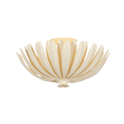 Hudson Valley Whitfield 3-Light Semi-Flush Mount Cream Plaster