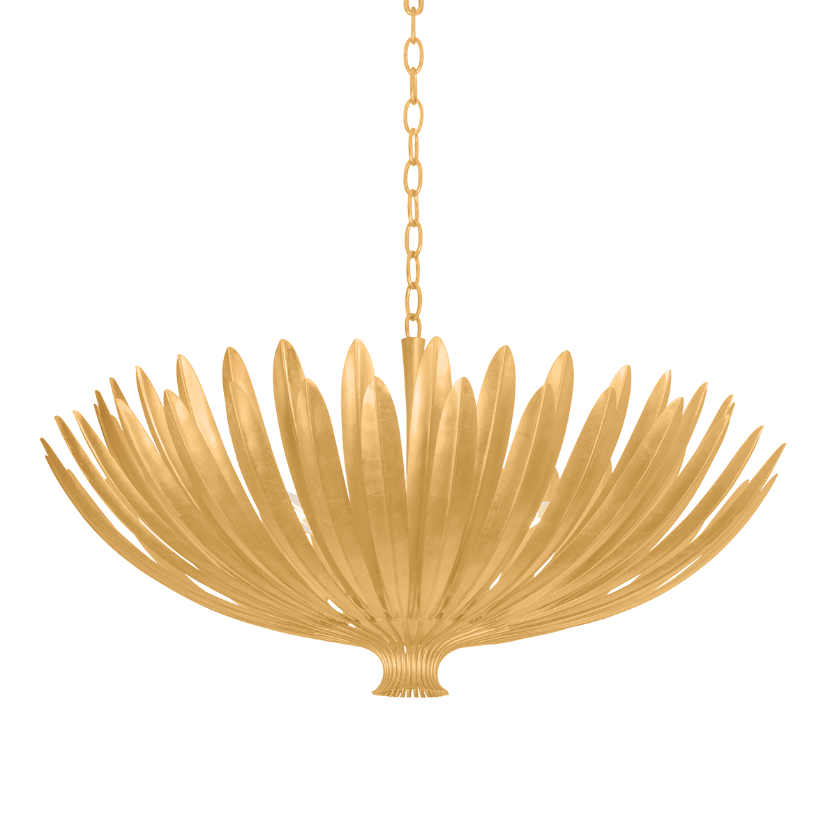 Hudson Valley Whitfield 8-Light Chandelier Vintage Gold Leaf