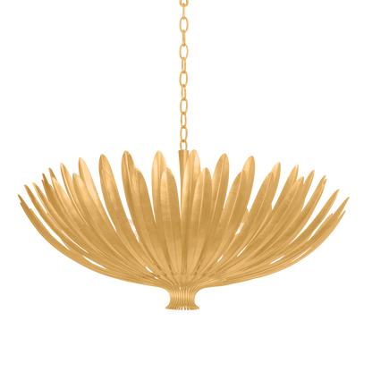 Hudson Valley Whitfield 8-Light Chandelier Vintage Gold Leaf