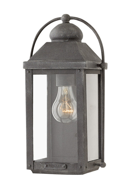 Hinkley Anchorage Outdoor Wall Mount Lantern Aged Zinc