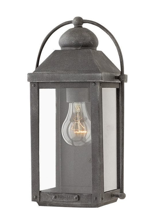 Hinkley Anchorage Outdoor Wall Mount Lantern Aged Zinc