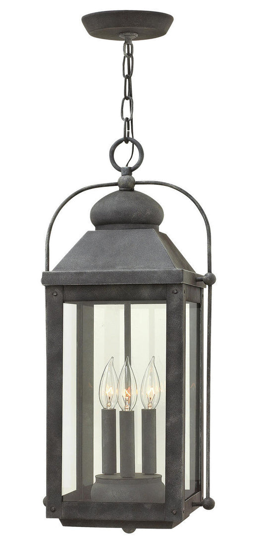 Hinkley Anchorage Outdoor Hanging Lantern Aged Zinc