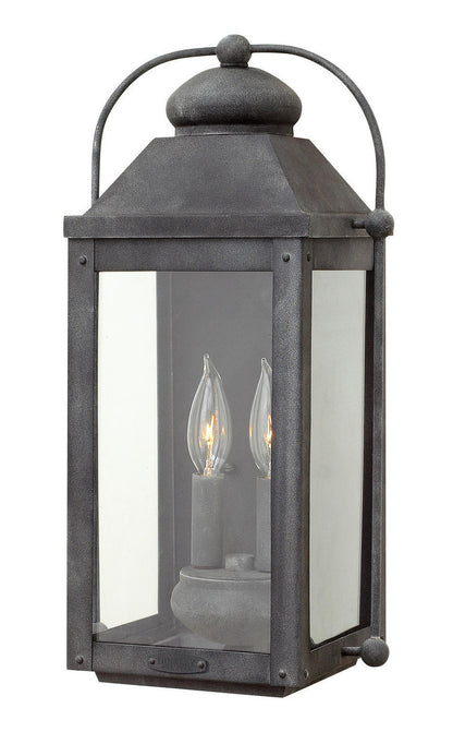 Hinkley Anchorage Outdoor Wall Lantern Aged Zinc