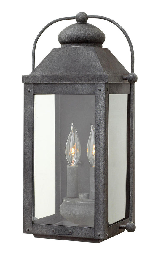 Hinkley Anchorage Outdoor Wall Lantern Aged Zinc