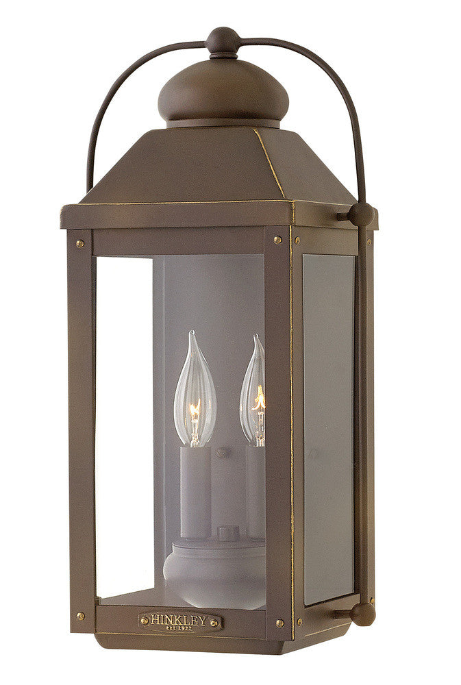 Hinkley Anchorage Outdoor Wall Lantern Aged Zinc