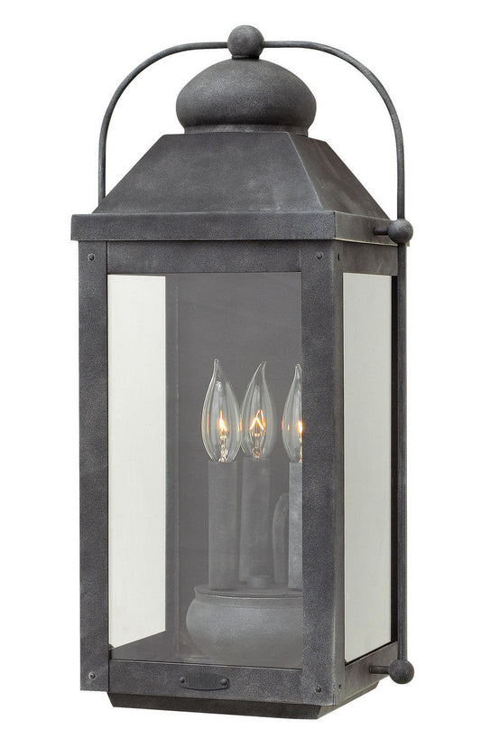 Hinkley Anchorage Outdoor Wall Lantern Aged Zinc