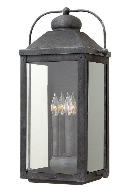 Hinkley Anchorage Outdoor Wall Lantern Aged Zinc