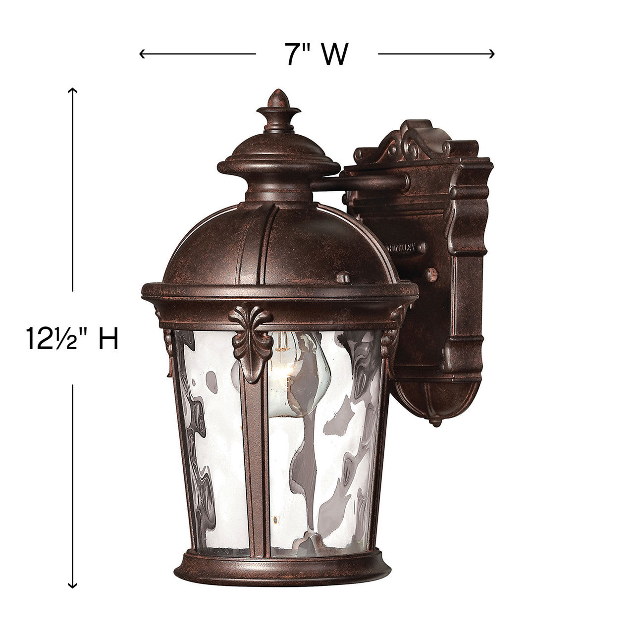 Hinkley Windsor Outdoor Wall Mount Lantern Black