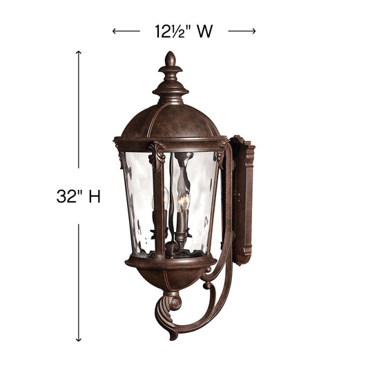 Hinkley Windsor Outdoor Wall Mount Lantern Black
