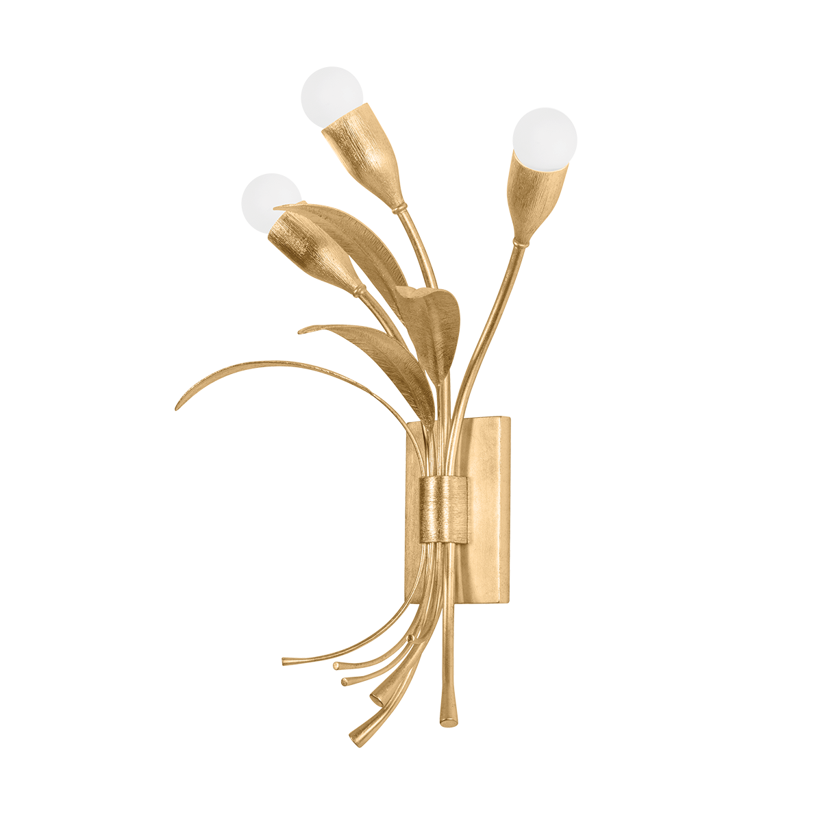 Hudson Valley Bilston 3-Light Wall Sconce Vintage Gold Leaf