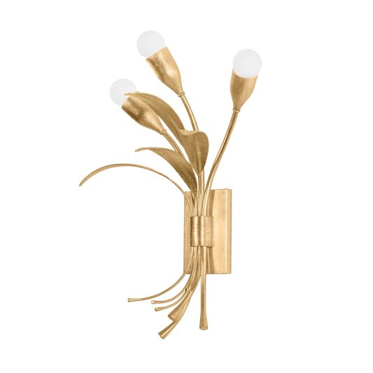 Hudson Valley Bilston 3-Light Wall Sconce Vintage Gold Leaf