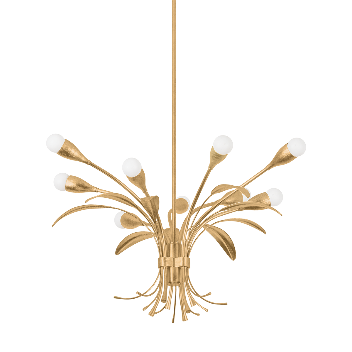 Hudson Valley Bilston 9-Light Chandelier Vintage Gold Leaf